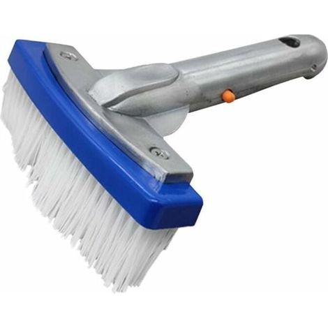 Brosse de piscine de 14 cm - Mini brosse de nettoyage de piscine - Pour les taches tenaces, les marches, les échelles, le périmètre de piscine et les allées (1/4)