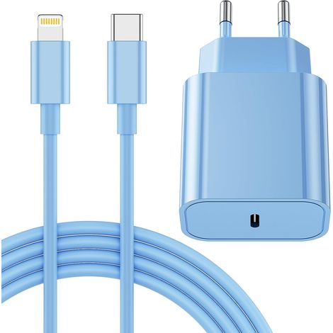 25W Fast Charger for iPhone and 2M Cable, [MFi Certified] Fast Charger for iPhone 14/14 Plus/14 Pro/14 Pro Max/13/12/11/SE/Mini/X/XS/XR SE 8 7 6, USB C Plug and 2M Mains Cable C-to Lightning (1/5)
