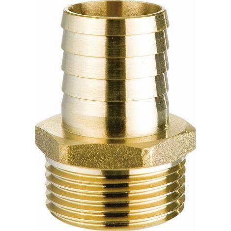 Raccord cannelé mâle 25mm – Laiton pour systèmes d'arrosage – Filetage Mâle 1' – Installation facile sur tuyaux 25mm (1/5)