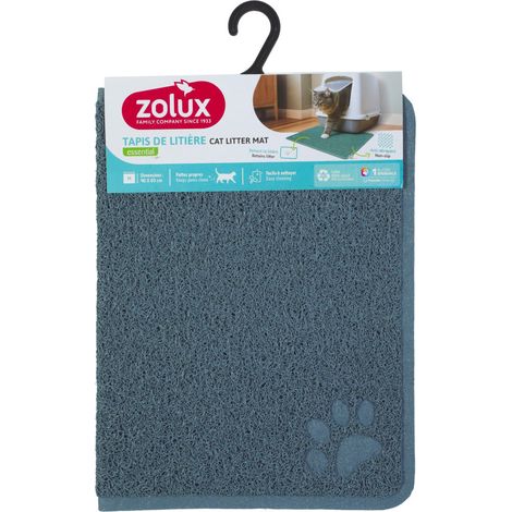 Tapis d'hygiène 40 x 60 cm bleu pour maison de toilette chat - zolux (1/2)