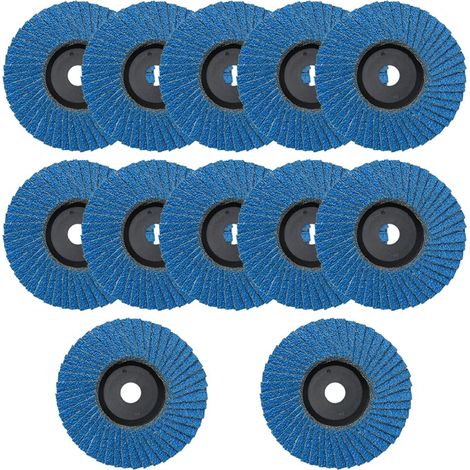 12 Pièces 76 mm Disque à Lamelle Meuleuse 60 Grain Disques Abrasifs à Lamelles Trou Central de 10 mm pour Enlever Ebavure, Polissage, Rouille (1/5)