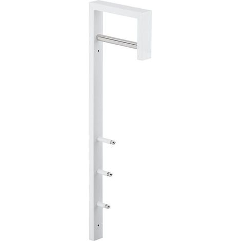 Porte manteau mural blanc avec penderie Skipi (1/2)