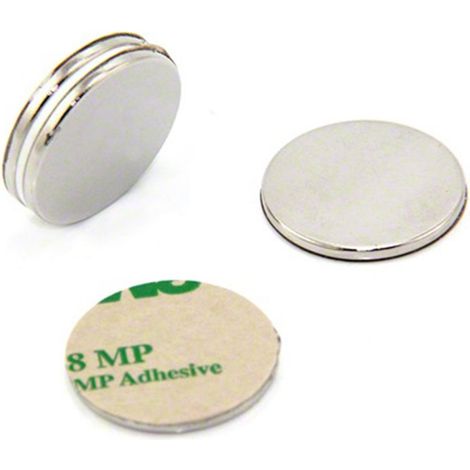 N42 Magneta Adesivo Neodimio N42 Per Arti, Mestieri, Produzione Di Modelli, Fai -Da -Te, Hobby E Imballaggi - 25mm Dia x 2mm Di Spessore - 3,5kg - Pacco A Sud Di 4