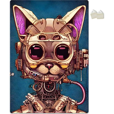 GATTO SPAZIALE - POSTER in PVC da 3mm - Misura: 70x100 cm