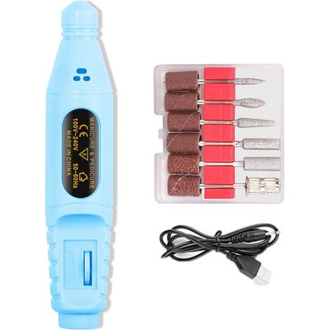 Perceuse À Ongles Électrique - 30000 Tr/Min Réglable - Pour Manucure Et Pédicure À Domicile - Lot De 12 Embouts En Diamant (1/5)