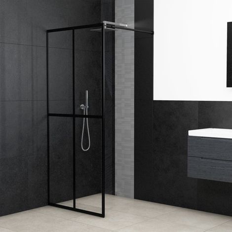 Paroi de douche pour douche à l'italienne, verre de sécurité transparent, 90 x 195 cm