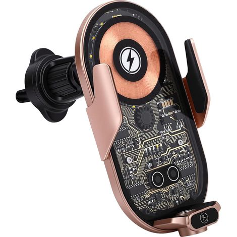 Chargeur De Voiture sans Fil, Support De Téléphone avec Fixation Automatique Et Recharge Rapide 15 W, Compatible avec La Recharge Filaire 66 W, Design Transparent (1/5)
