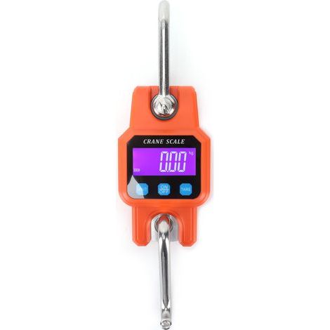WH-C06 Wiederaufladbare digitale elektronische Waage, tragbarer digitaler Hebehaken, Hängewaage für den Heimgebrauch, Orange (1/5)