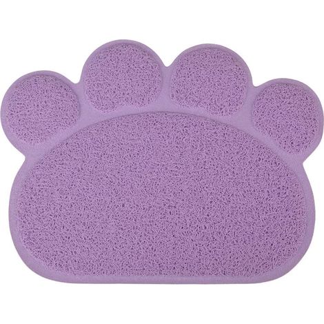 1 - Tapis Litière Chat - Tapis De Propreté - Design Patte Antidérapant Et Imperméable Pour Maison - Gris - 40x30cm