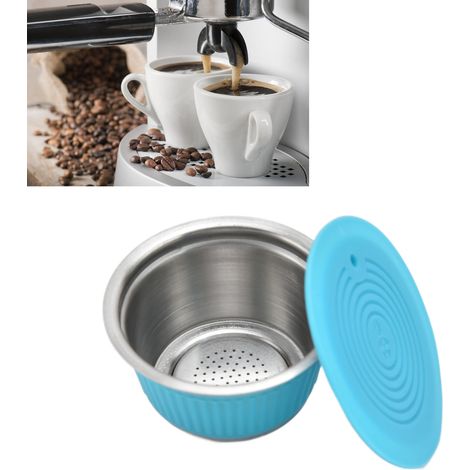 Nachfüllbarer Edelstahl-Filterbecher, kompatibel mit Nestlé Dolce Gusto Kaffeekapseln (blau) (1/5)