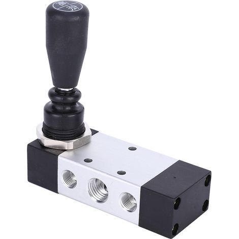 Distributeur Pneumatique 5/2 Voies G1/4 Pouce, Vanne Industrielle 4H230-08G, Accessoire Air Comprimé, Commande Manuelle 2 Positions (1/5)