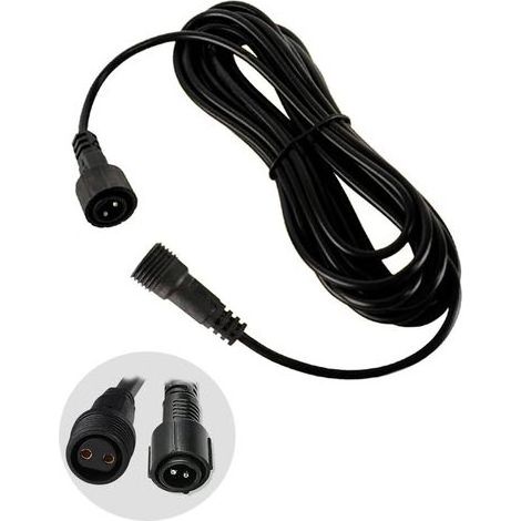 Rallonge Guirlande Extérieure 2Pin 3m Câble, IP65 Étanche Connecteur 2 Broches pour Lumières Féériques, Fil d'Extension pour G40 Icicle Guirlandes de Noël (1/5)