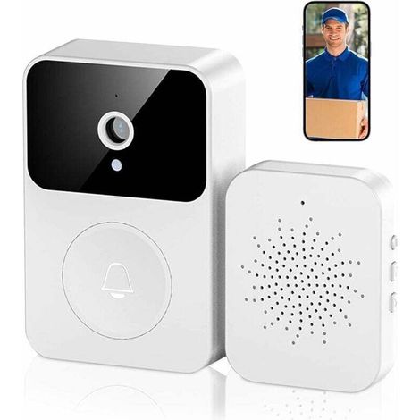 Smart video intercom with camera, wireless video intercom, landline phone, doorbell, intercom function, including app control for internal ringtone (1/5)