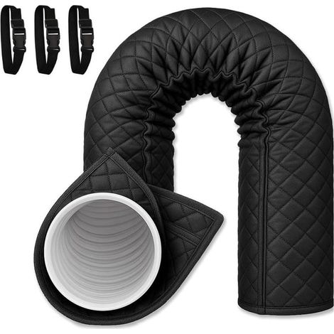Manchon Isolant pour Tuyau AC Portable, Longueur 200cm, Diamètre 12,7-15cm, Polyester Noir, Bande Élastique, pour Climatiseur Mobile (1/5)