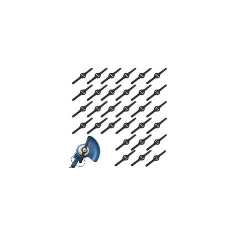 100PCS Lames en Plastique Noir pour Tondeuse à Gazon, Lames de Rechange pour Coupe-Bordures, Universel compatible avec 3-en-1 et mini-tondeuses, Accessoire de jardinage (1/5)