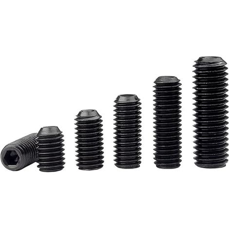 20 pièces M8 x 6mm Vis à six pans creux Vis sans tête Vis à tête creuse Vis Le noir Acier allié Vis de pression (1/5)