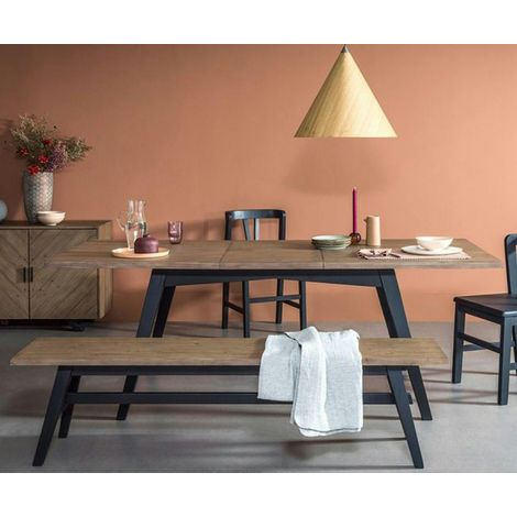 Banc en bois recyclé 160 cm VITTORIA (1/3)