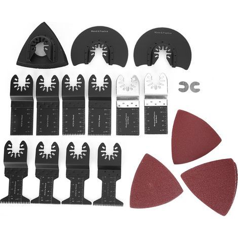 Set of 25 high-carbon steel saw blades for woodworking tools, black, multifunctional (1/5)