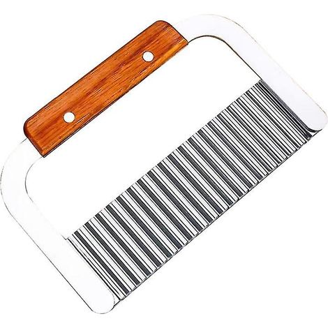 Coupe-pommes de terre ondulées pratique en acier inoxydable (1/5)