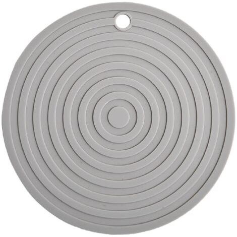 QORVA-Tapis rond ondulé en silicone de 24 cm de diamètre, anti-brûlure et isolant thermique (1/4)
