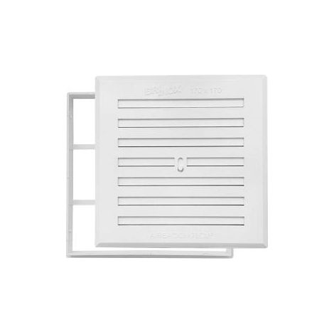 BRINOX rejilla con persiana y marco plastico 17x17 blanco , Rejilla de ventilación hecha de ABS.
Incluye marco para encastrar en la pared y mecanismo de cierre
con persiana para po