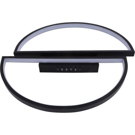 Plafonnier semi-circulaire, design simple, lumière chaude, en métal résistant, LED, idéal pour chambre et cuisine. (1/5)