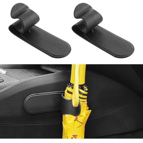 2 Pièces Support Voiture Crochet Parapluie, Crochet Multifonctionnel Parapluie Voiture, Clip Porte Parapluie Pour Voitures Accessoires, Mini Crochets Fixation Multifonctions Parapluie Voiture (1/5)