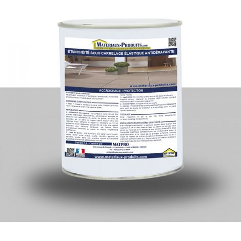 Étanchéité sous carrelage élastique antidérapante - 12 Kg Gris perle - MATPRO (1/3)