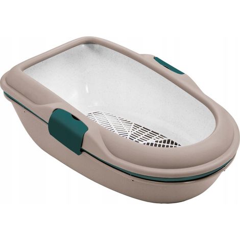 Zolux Furba Bandeja de Arena para Gato Marrón-Verde 59x39x22 cm