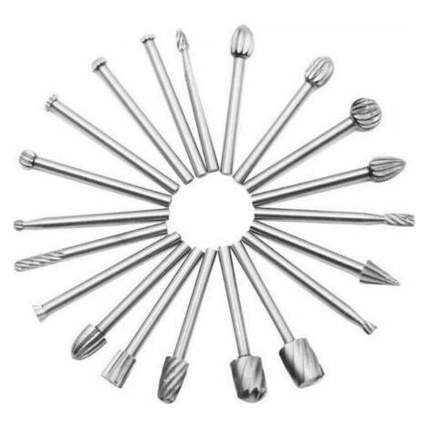 Rotary Cutter 20Pcs Fräser HSS Fräser Holz Holz Fräswerkzeug mit 3mm Schaft für / Zubehör Drehwerkzeug für Heimwerker Zimmerei, Gravur (1/5)
