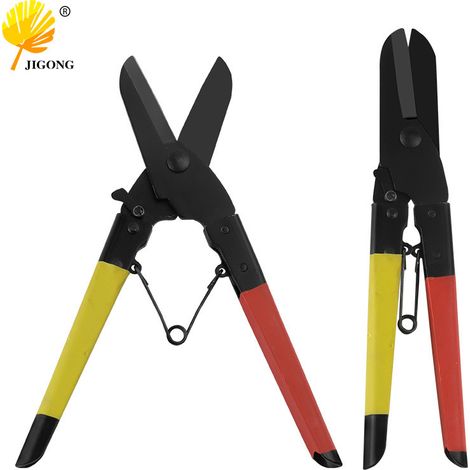 Cisailles à tôle à lame tranchante en acier à haute teneur en carbone pour fils fins, cisailles à tôle de type conduit permettant un gain de temps et d'effort, cisailles à tôle manuelles polyvalentes (1/5)