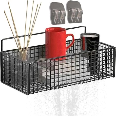 Selbstklebendes Wandregal für Dusche und Küche, bohrfrei montierbarer Aufbewahrungskorb, selbstklebendes Wandregal für Badezimmeraccessoires und -utensilien (1/5)