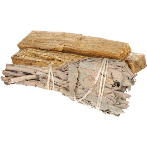 Set de incienso natural Bilovit - Salvia blanca + Palo Santo (1/3)