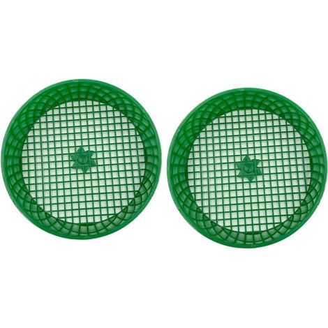 Juego de 2 tamices multifuncionales para tierra, ideales para jardinería, filtración y separación de tierra para siembra y trabajos de jardinería.