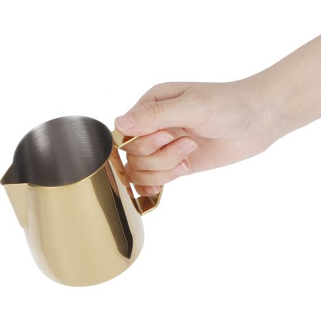 Tasse à café capsule en acier inoxydable 304, tasse à latte art style japonais, tasse à café multifonctionnelle et élégante, or titane 600 ml (1/5)