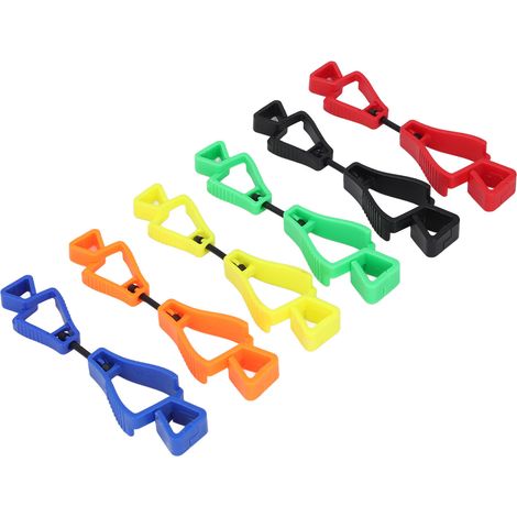 6 pcs pinces porte-gants multifonctions en plastique POM pour ceinture, travaux de construction et sports de plein air (1/5)