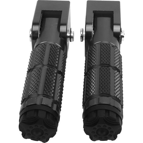 Set mit 2 klappbaren M8-Fußrasten aus rutschfester Aluminiumlegierung, universell für Motorräder, Quads, SSVs und Karts (blau). (1/5)