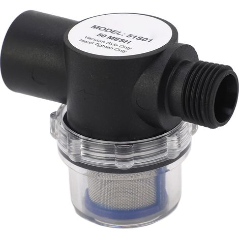 Filtre en ligne fileté femelle 1/2 po-14, tamis de 50 mailles, construction en plastique, crépine d'eau pour canalisation (1/5)