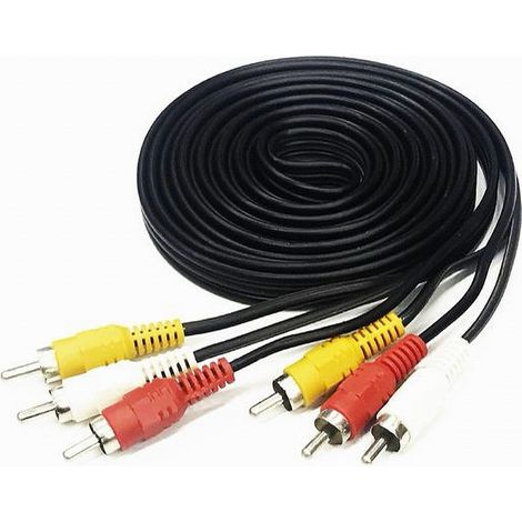 MaxTech - Cavo Prolunga 3mt Audio Video Analogico 3 Rca-3rca Maschio Stereo Dvd Tv Pc - (1/2)