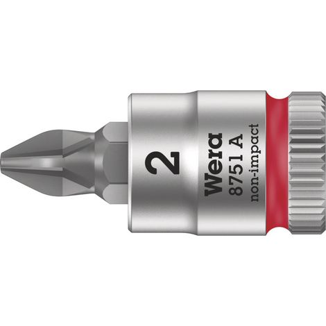 Wera 8751 A 05003351001 Kreuzschlitz Phillips Steckschlüssel-Bit-Einsatz PH 2 1/4" (6.3 mm) (1/5)