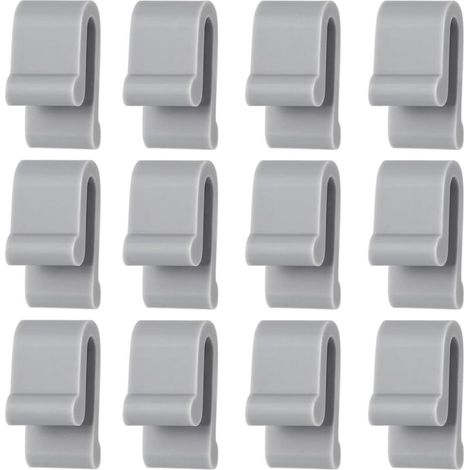 12 clips protectores para tapas de cacerolas de hierro fundido, tapón de silicona flexible, clip protector para cacerola de hierro fundido (gris) (1/4)