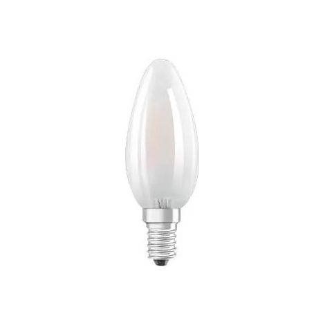 E14 LED-Glühbirne mit matter Flamme, 2,5W, warmweiß.