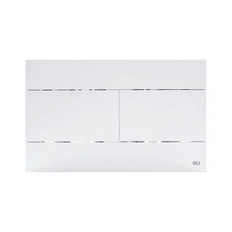 Oli Bouton de chasse d'eau Slim2 - Blanc mat - Design moderne - Durable et esthétique (1/2)
