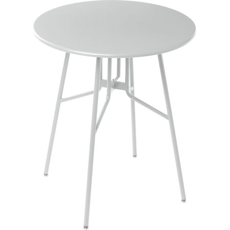 Tavolo da pranzo da giardino per esterni Grigio Metallo Ferro Rotondo ø 64 cm Taltal