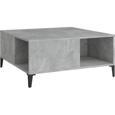 Maison Exclusive - Tavolino Salotto Grigio Cemento 80x80x36,5 cm Legno Multistrato