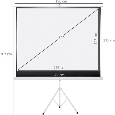 Pantalla de proyección con trípode 84 pulgadas 4:3, plegable, altura ajustable HAVRYA (1/5)