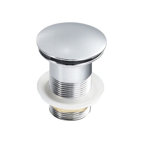 Bonde de lavabo pop-up sans trop-plein – Mécanisme bouton poussoir – Diamètre 66mm – Hauteur 78mm – Raccord G 1-1/4-DELKEVIC (1/3)