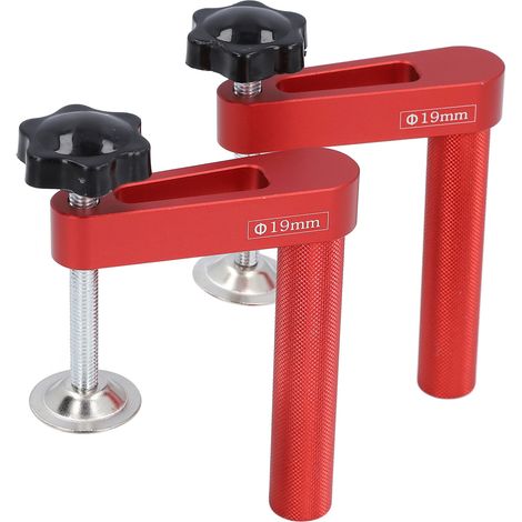 Lot de 2 serre-joints d'établi en alliage d'aluminium, pour le perçage d'un trou d'établi, outils de bricolage pour le travail du bois, 19 mm (1/5)