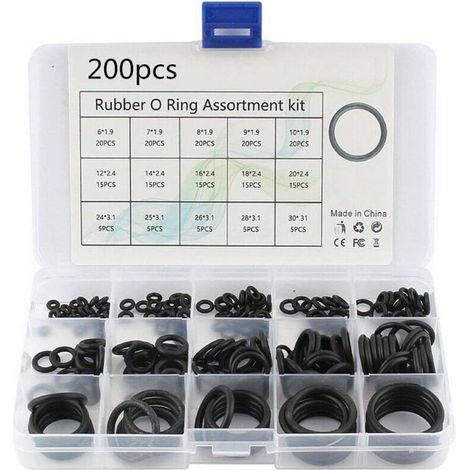 Pack of 200 O-Rings - DIY Rubber Seals (1/5)