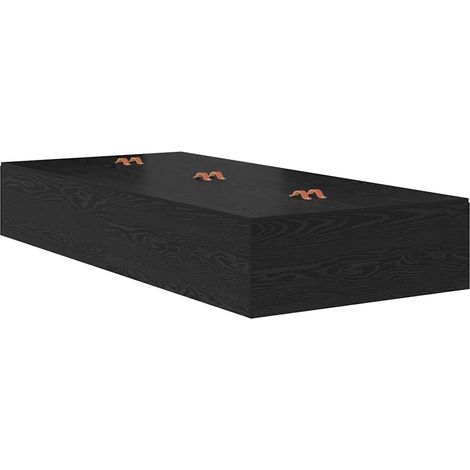 Lit simple,Lit adulte,Cadre de lit Chêne noir 90 x 200 cm Bois d'ingénierie CFW6005529 (1/5)